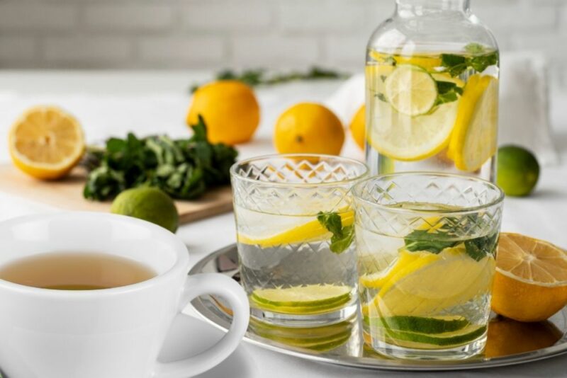 Fasting-Ancient Wisdom for Modern Times, image of lemon water with tea on a table