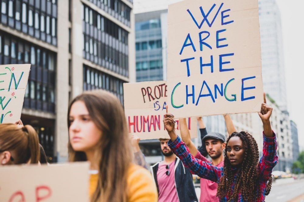 For Teens The Climate Crisis is Personal, image of teens protesting